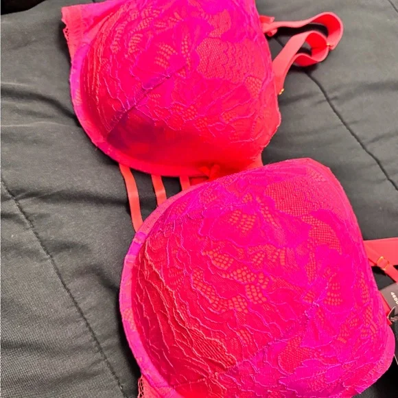 Cacique Vibrant Pink Lace Bra - Picture 5 of 6
